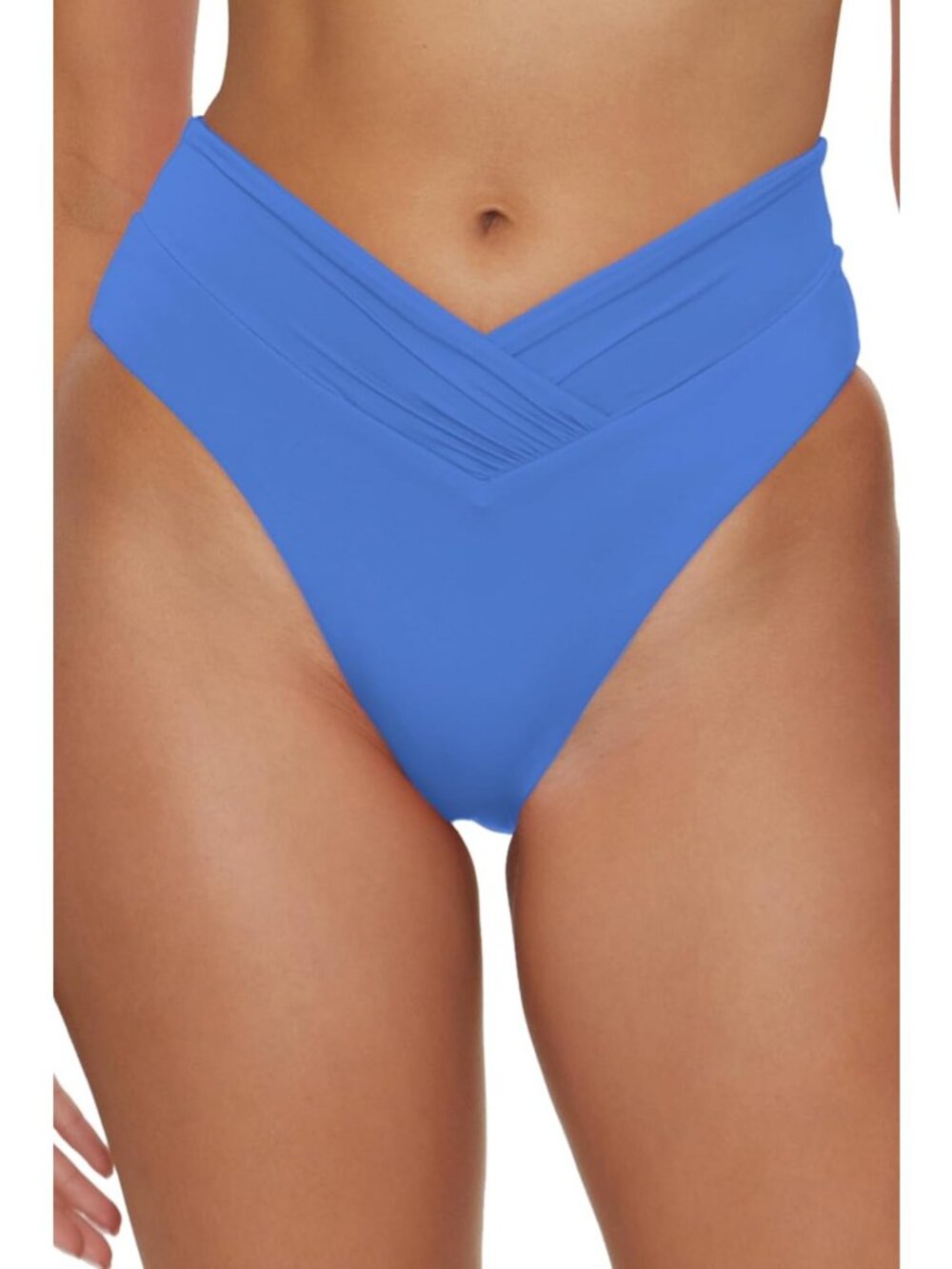 High-Waisted Shirred Cheeky Bikini Bottoms | Stylish Swimwear Separates